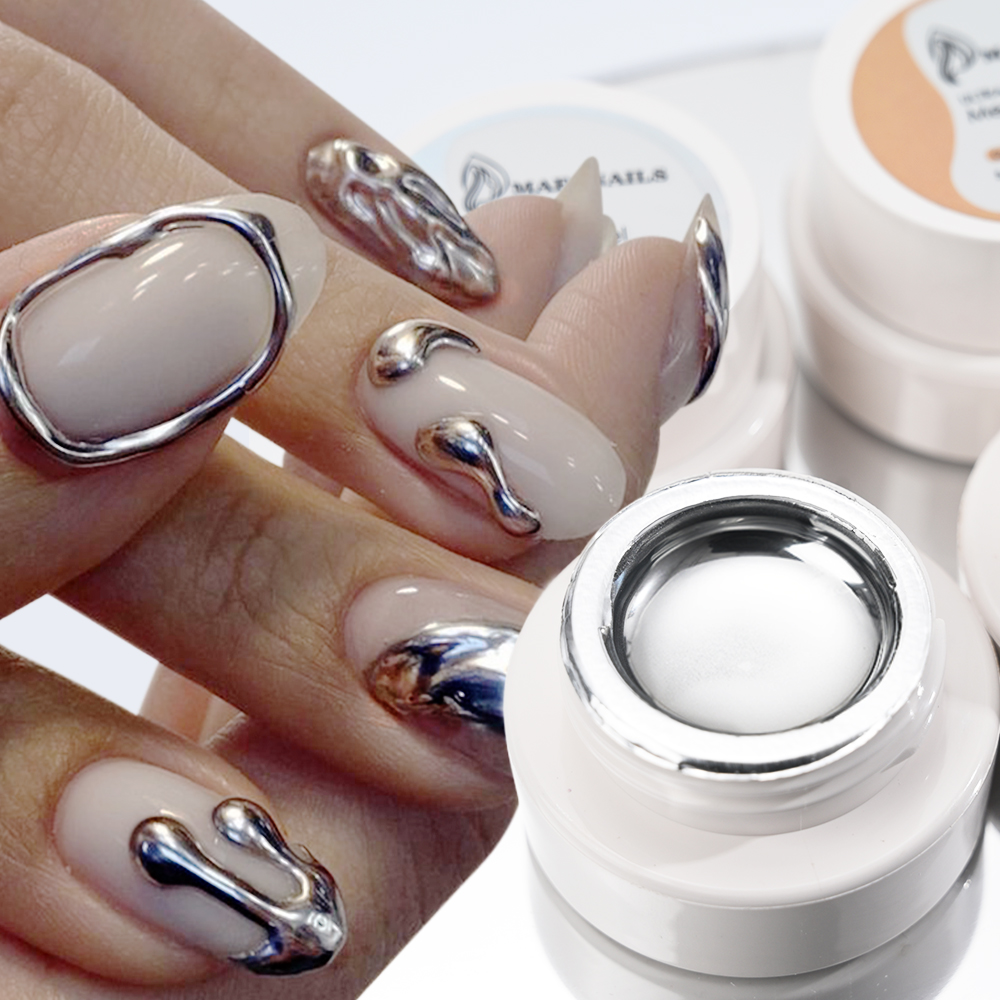 Nail Art Ideas - 5ml Silver Gold Metallic Gel Nail