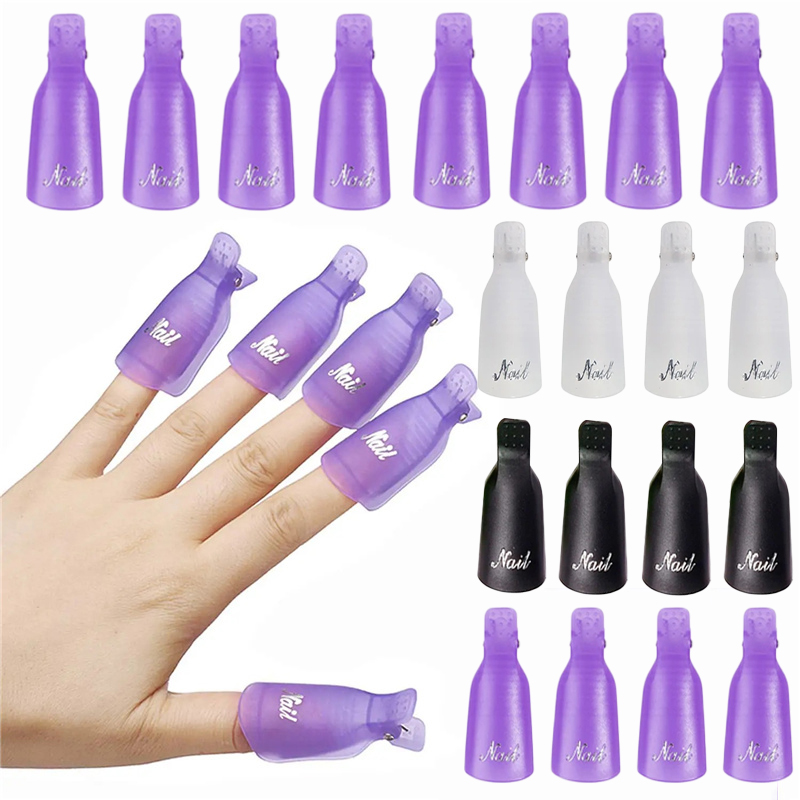 Nail Art Ideas - 10Pcs Plastic Acrylic Nail Art Soak