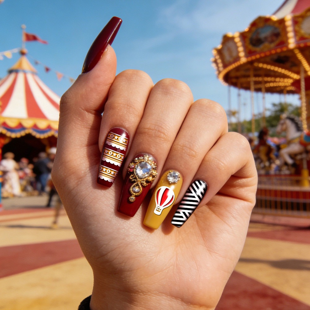 3pcs Circus Nail Stamping Plat - Nail Stamping Plate recension och pris