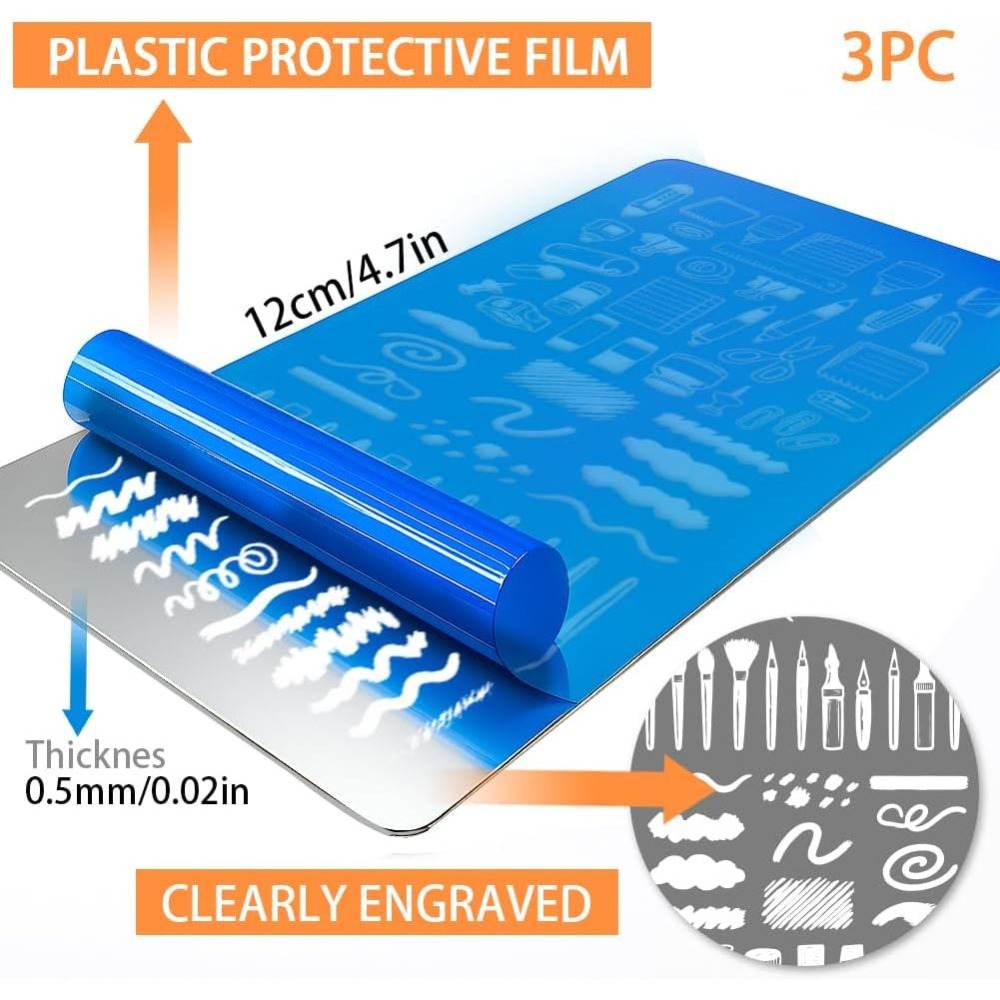 3pcs Stationery Nail Stamping  - Nail Stamping Plate recension och pris
