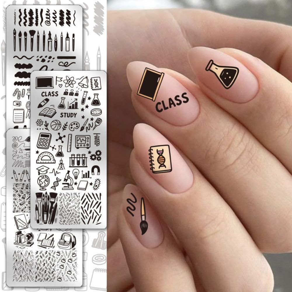3pcs Stationery Nail Stamping  - Nail Stamping Plate recension och pris