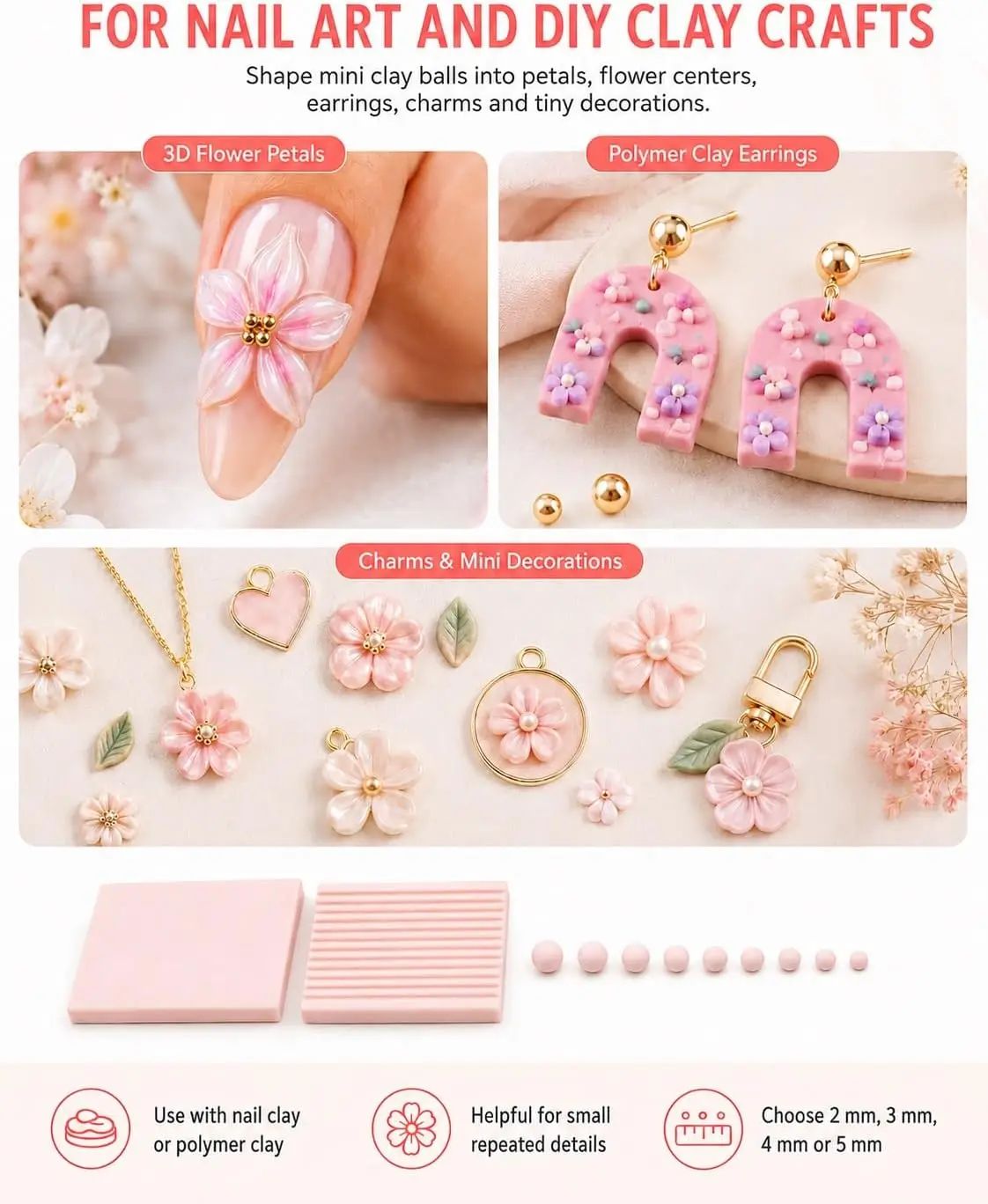 4PCS 3D Print Clay Gel Ball Ma - Nail Art Nail Art recension och pris