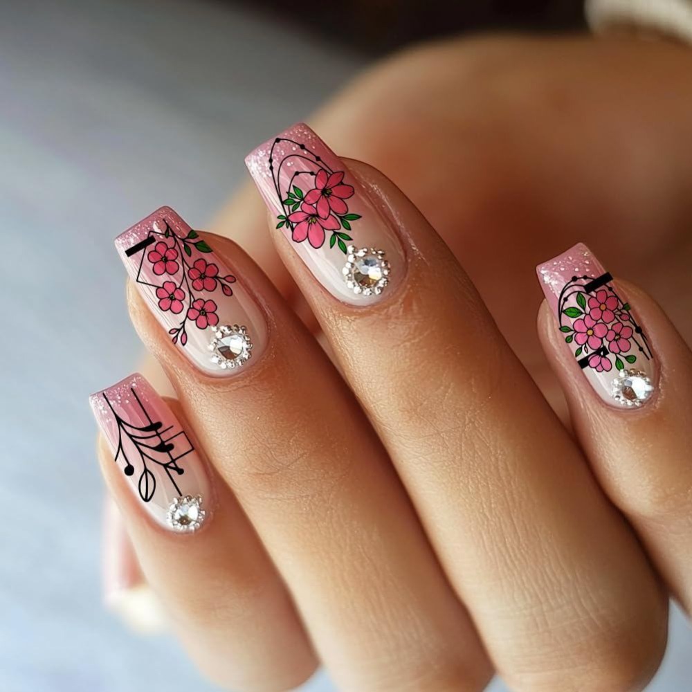 3pcs Flower Nail Stamping Plat - Nail Stamping Plate recension och pris
