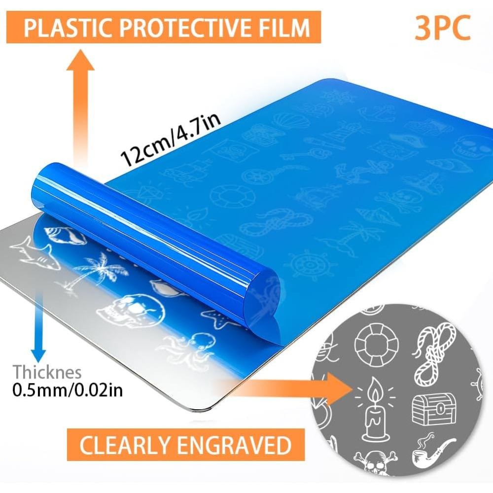 3pc Nautical Treasure Nail Sta - Nail Stamping Plate recension och pris