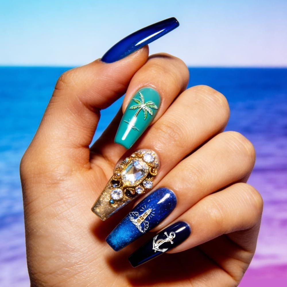3pc Nautical Treasure Nail Sta - Nail Stamping Plate recension och pris