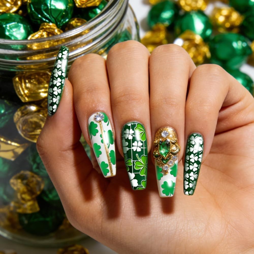 3pcs Lucky Clover Nail Stampin - Nail Stamping Plate recension och pris