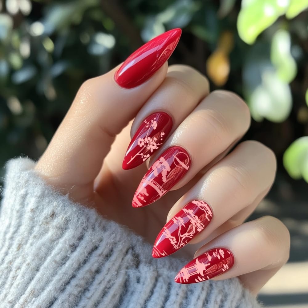 3pcs Classic Chinese Garden Na - Nail Stamping Plate recension och pris