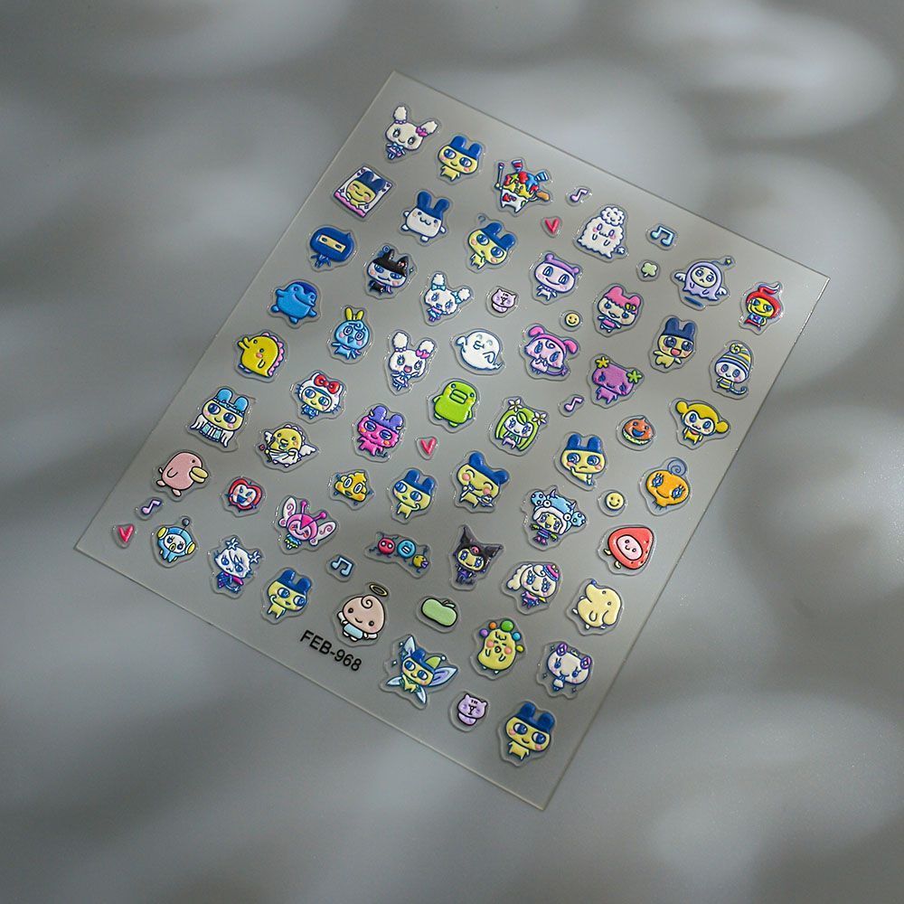 Tamagotchi Cartoon 3D Embossed - Nail Art Nail Art recension och pris
