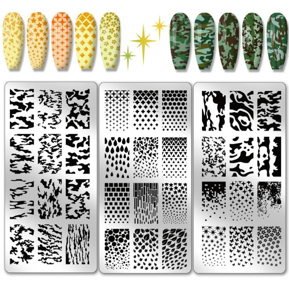 3pcs Texture Nail Stamping Pla - Nail Stamping Plate recension och pris