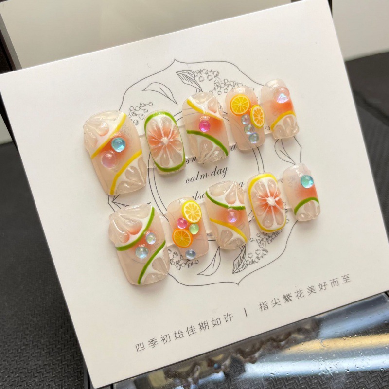 10 Pcs Luxury Handmade Press o - Nail Adhesive Tab recension och pris