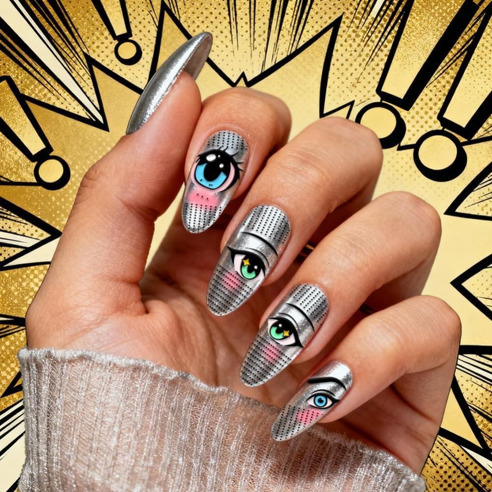 4pcs Comic Eyes Nail Stamping  - Nail Stamping Plate recension och pris
