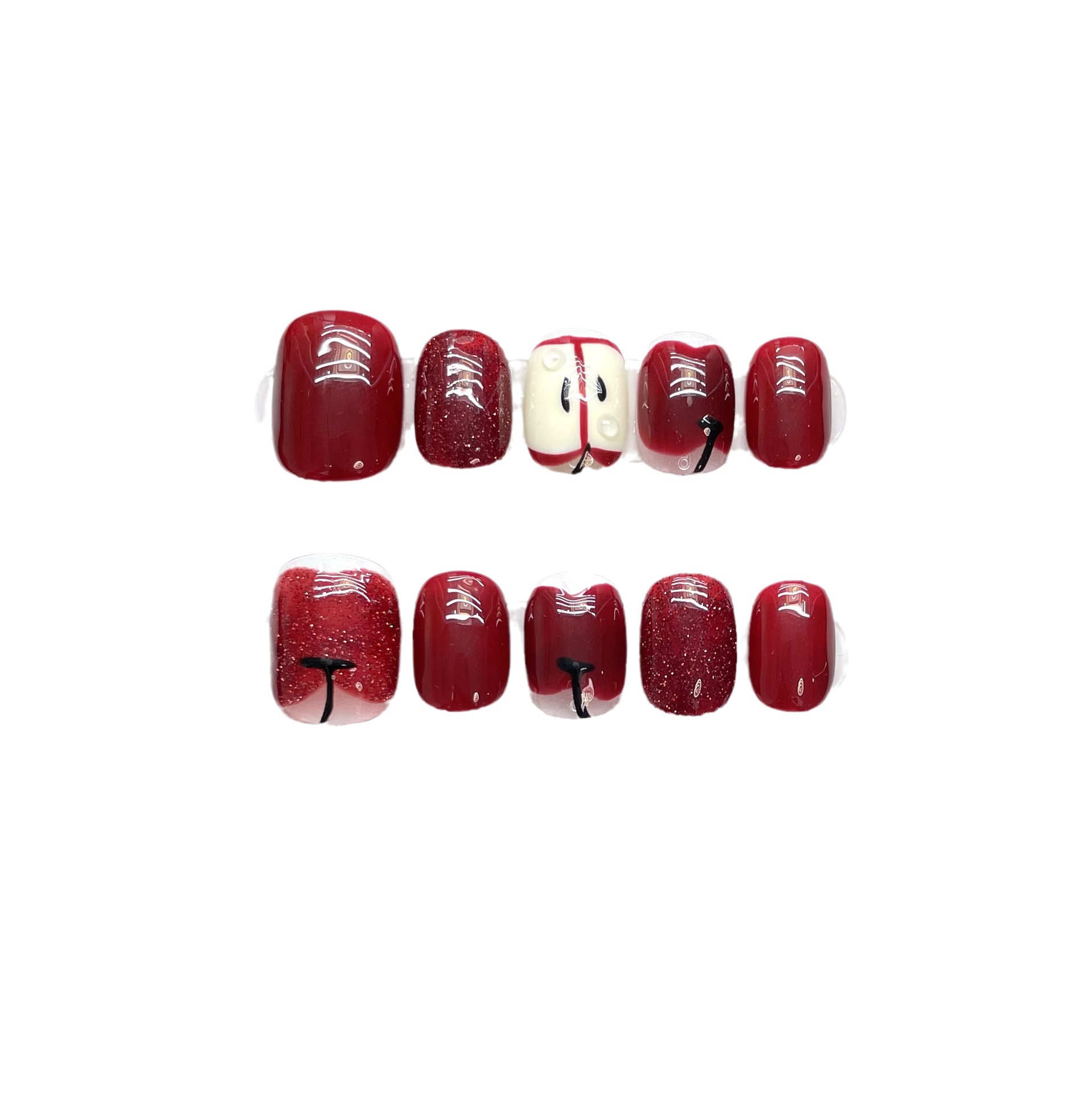 10 pcs Luxury Handmade Press o - Nail Adhesive Tab recension och pris