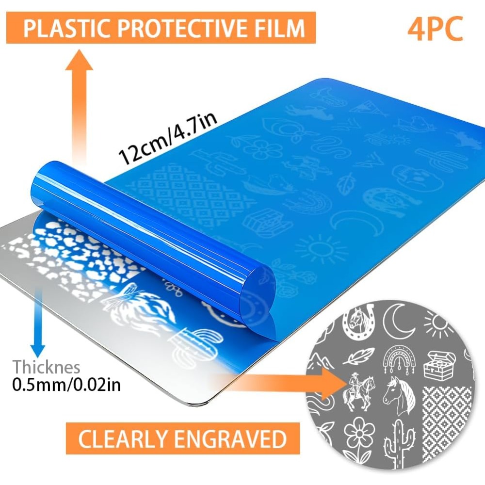 Stainless Steel DIY Nail Art T - Nail Stamping Plate recension och pris