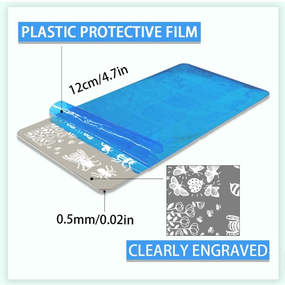 Stainless Steel DIY Nail Art T - Nail Stamping Plate recension och pris