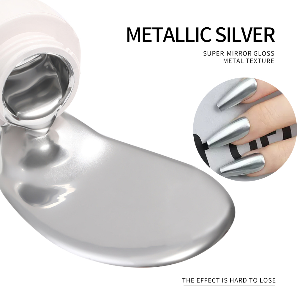 5ml Silver Gold Metallic Gel N - Nail Art Ideas recension och pris