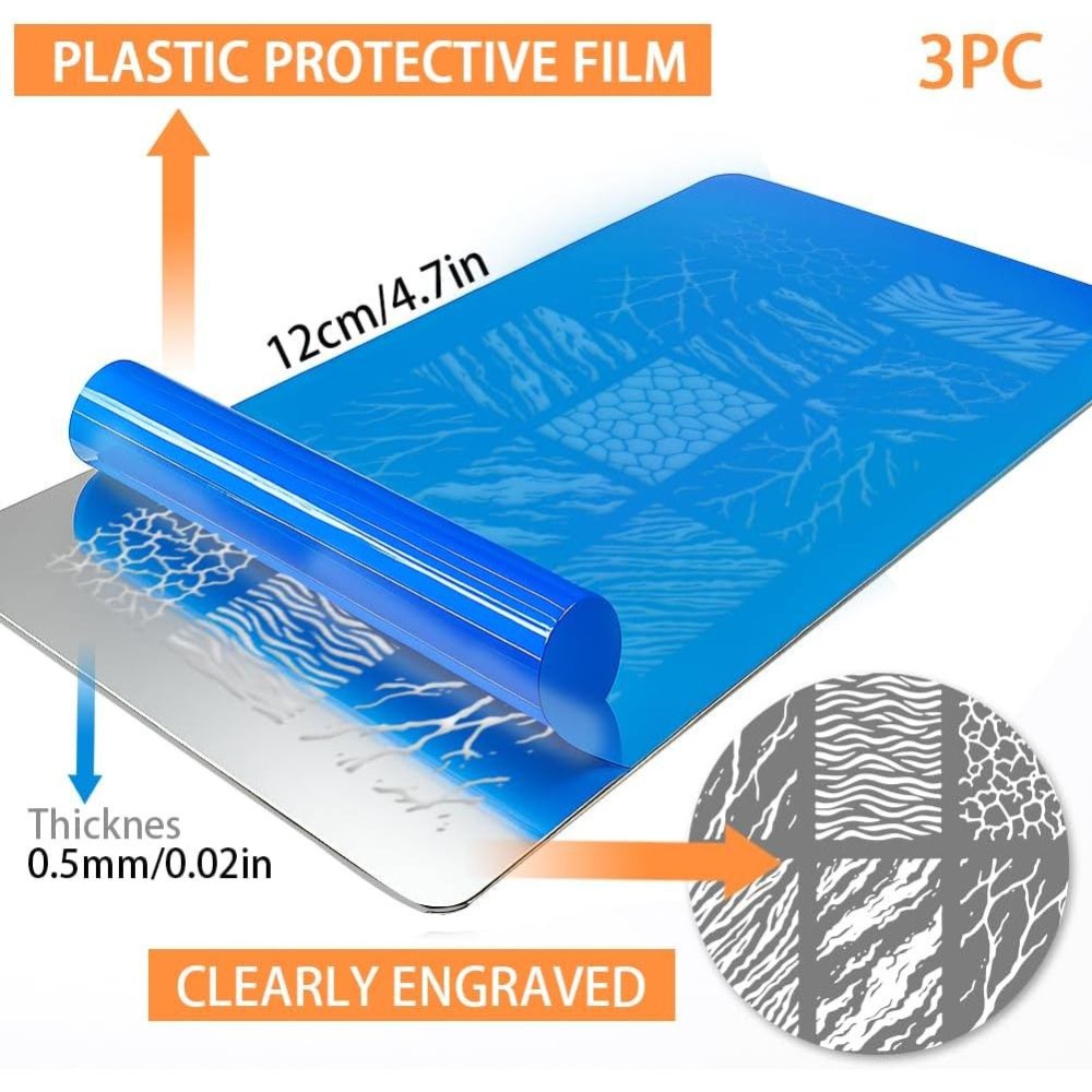 3pcs Abstract Texture Nail Sta - Nail Stamping Plate recension och pris