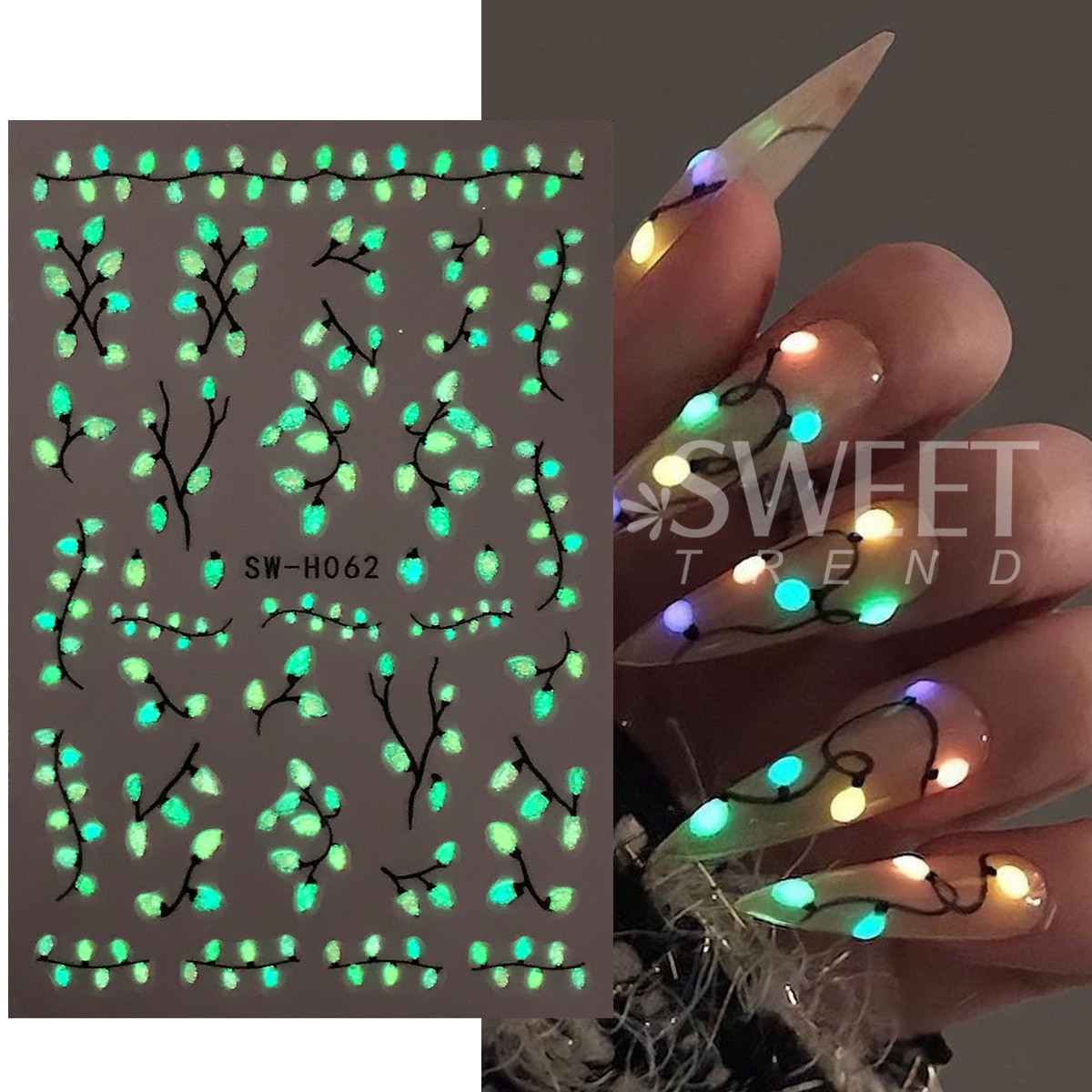 3pcs Luminous Xmas 3D Nail Art - Nail Art Trend 2026 recension och pris