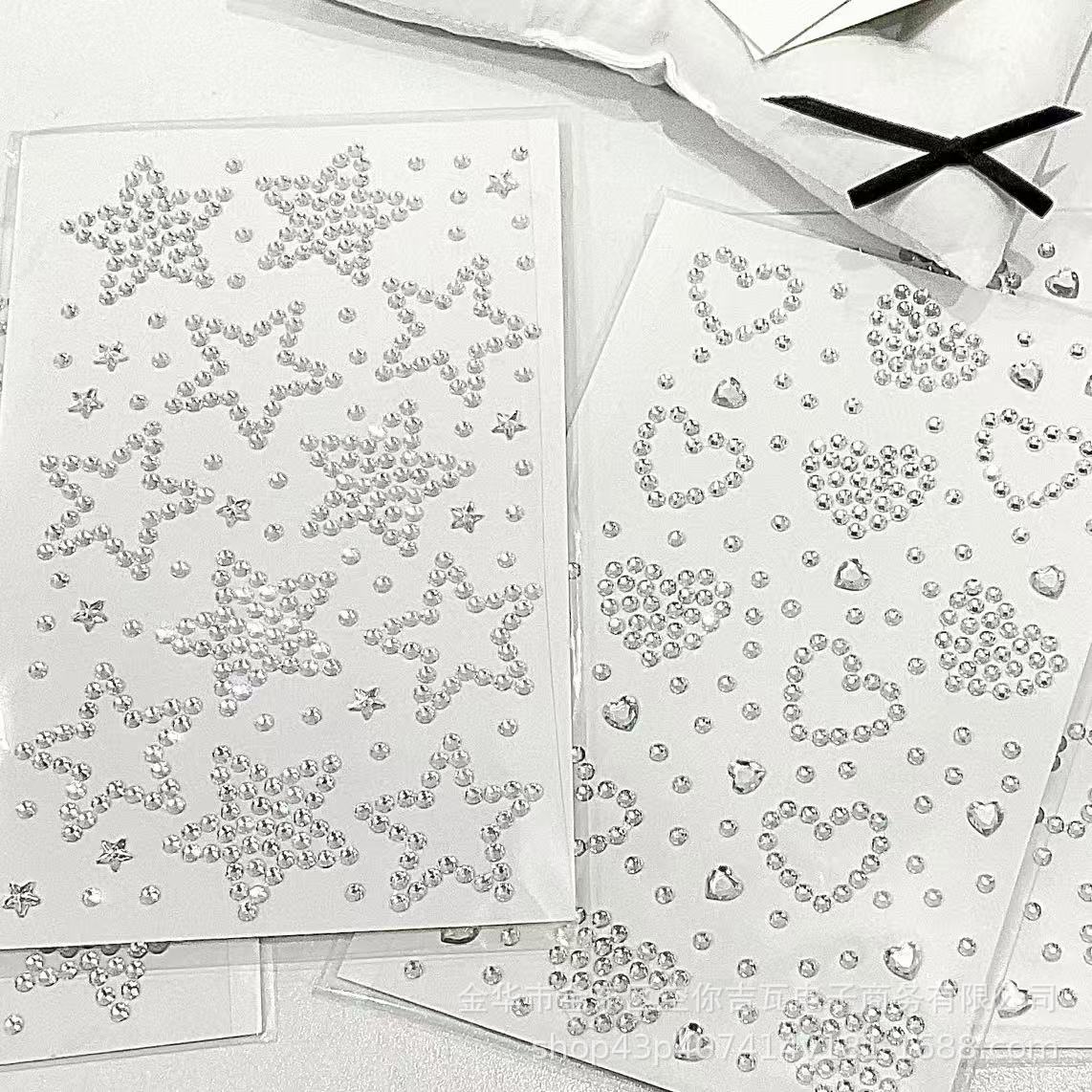 Silver Star Heart Rhinestone S - Nail Art Nail Art recension och pris